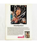 Grace Slick Illustration Art Caricature Vintage 1977 Magazine Page 8 x 11 - £5.68 GBP