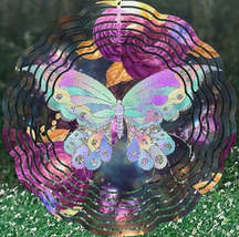 Pastel Butterfly Garden Decor Wind Spinner - $36.95