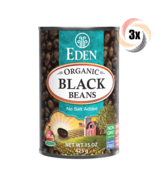 3x Cans Eden Foods Organic Black Beans | 15oz | No Salt Added | Non GMO - $403.27 MXN
