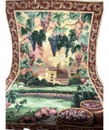 Large Tapestry Vineyard Grape Arbor 58X37 Rod Pocket Wall Hanging Wine L... - £30.17 GBP