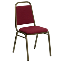 Elegant Burgundy Trapezoidal Back Stacking Banquet Chair HERCULES Series - $99.98