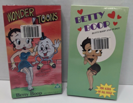 NEW Rare Betty Boop VHS Tapes 1996 Wonder Tunes 1997 Betty Boop &amp; Pudgy Lot of 2 - £10.06 GBP