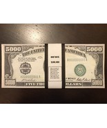 $100,000 In Prop/Play Money 1928 $5,000 Bills USA Actual Size James Madison - £10.17 GBP