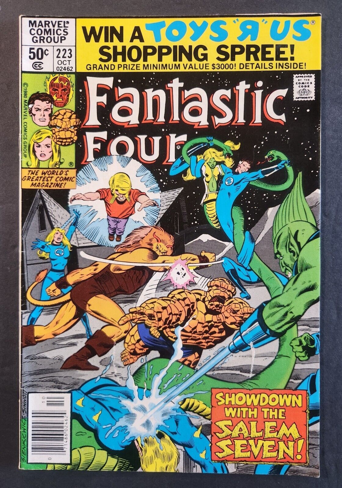 FANTASTIC FOUR #223 MARVEL 1980 SALEM SEVEN BILL SIENKIEWICZ VF - $4.00