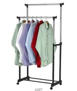 Sunbeam Double Garment Rack Black/Chrome Has Two 32&quot; Chrome Hanging Bars... - $717.86 MXN
