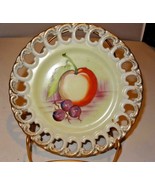 Cut Out Mushroom Apple and Grapes Collector Wall Plate - £10.40 GBP