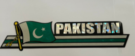 Pakistan Flag Reflective Sticker, Coated Finish, Side-Kick Decal 12x2/12 - $2.99
