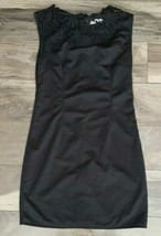 Lizi Fashion Women&#39;s Bodycon Black Zip Up Lace Dress Size Medium - £10.24 GBP