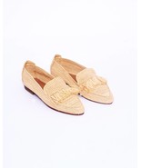 Raffia Loafers shoes Slip-on Flats women Raffia Moccasins ballet Raffia ... - £62.92 GBP