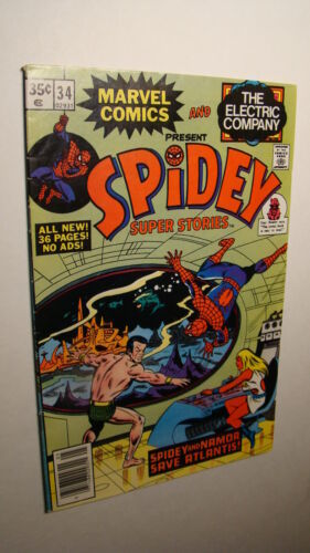 Primary image for SPIDEY SUPER STORIES 34 *NICE* SPIDER-MAN VS SCORPION SUB-MARINER NAMORITA 1978