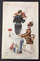 No Cause for Thanksgiving Rare Antique PC 1907 Ullman Rich Poor Hobo Comic - £15.67 GBP