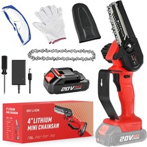 Mini Chainsaw Cordless, Dereal 4-Inch Mini Chain Saw Battery, And Garden - £49.32 GBP