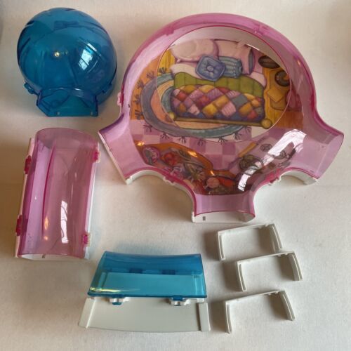 Lot Of Zhu Zhu Pets Hamster Room Bedroom Kitchen Tunnel House Parts Conn... - $12.34