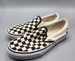 Vans Checkerboard Slip On Skate Shoes Womens Size 6.5 Mens 5 Black White - $24.18