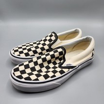 Vans Checkerboard Slip On Skate Shoes Womens Size 6.5 Mens 5 Black White - $24.18