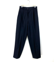 Amanda Smith Women’s Black Dress Pants Size 10 Pure Wool Lined Pleated Pockets - £19.50 GBP