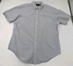 Polo Ralph Lauren Classic Fit Seersucker Shirt Men Size XL Striped Short Sleeve - £19.73 GBP