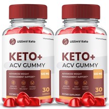 USlimV Keto ACV Gummies, Max Strength Gummies with Apple Cider Vinegar (2 Pack) - £30.52 GBP