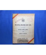 1956 THE ROYAL SINGAPORE GOLF CLUB - RULES, BYE-LAWS &amp; LOCAL RULES BOOKLET - $67.83 CAD