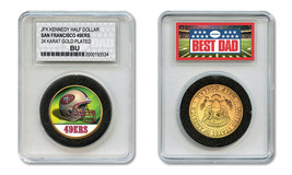 SAN FRANCISCO 49ERS NFL *GREATEST DAD* JFK 24KT Gold Clad Coin SPECIAL L... - €11,08 EUR