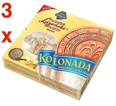 Opavia KOLONADA round wafers with VANILLA filling -3 BOXES- FREE SHIPPING - £26.47 GBP