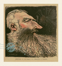 CHARLES LEANDRE King Leopold Belges (1897) Ballet Dancer tickle Nose Man w Beard - £55.84 GBP