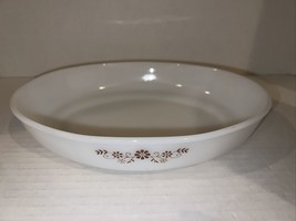 Vintage Dynaware Pyr-O-Rey 1960&#39;s Oblong Baking Dish 10 x 8 Brown Daisy - £8.14 GBP