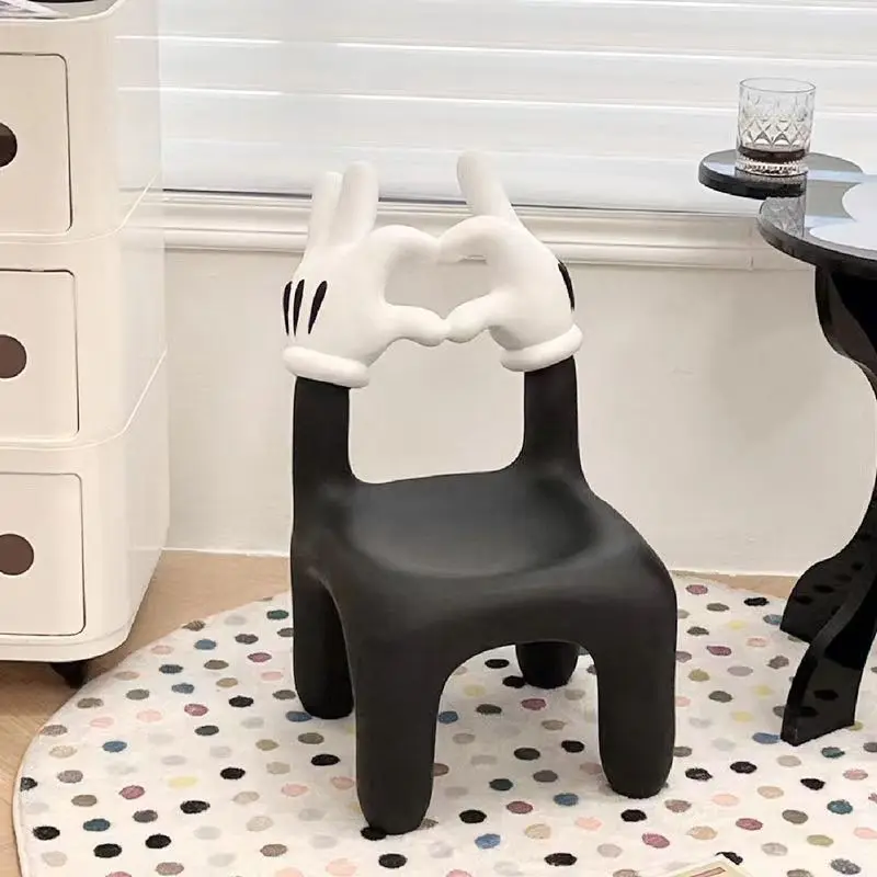 Children Stool Cartoon Love Modeling Level Living Room Decoration Black ... - £244.53 GBP