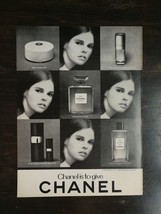 Vintage 1971 Chanel No 5 Perfume &amp; Cologne Full Page Original Ad 823 - £5.53 GBP