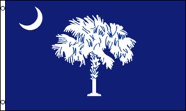 NYLON (NOT Polyester) South Carolina Blue, 3&#39;x5&#39; NYLON 210D-S Flag With Clips - £19.57 GBP