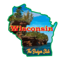 12&quot; wisconsin the badger state bumper sticker decal usa made - £24.12 GBP