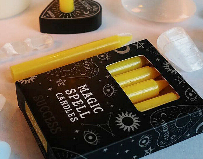Yellow Success Victory Pack of 12 Wicca Occult Witch Ritual Spell Chime ... - $15.99