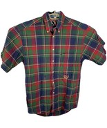 Disney Mickey Inc vintage plaid men shirt embroidered logo sz S - $31.83 CAD