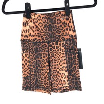 Yogalicious Lux Womens Lux High-Rise Biker Shorts Leopard Jaguar Brown XS - £13.74 GBP