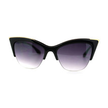 Stylish Womens Sunglasses Half Rim Cateye Designer Fashion Shades - £14.21 GBP