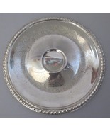 Vtg Leonard Silverplate Round Chip &amp; Dip Tray Plate Gadroon Etched 12.25&quot; - £15.81 GBP
