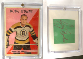 Doug Mohns Blackhawks Vintage Paper Cut Card + Autograph Deceased - £7.18 GBP