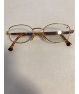 VINTAGE NEW DONNA KARAN GOLD &amp; TORTOISE EYEGLASSES FRAME LENSES 49-19-140 - $40.00