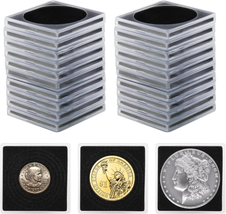 Coin Snap Holders, 20 Pcs Silver Dollar Coin Holders, Clear Coin Capsules Cases  - £12.06 GBP
