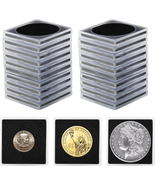Coin Snap Holders, 20 Pcs Silver Dollar Coin Holders, Clear Coin Capsule... - £11.95 GBP