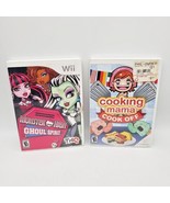 &#39;Monster High &amp; Cooking Mama Cook Off&#39; Nintendo Wii Game Lot w/ Manuals  - £11.61 GBP