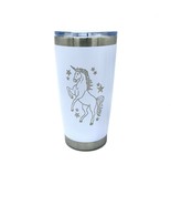 Unicorn Engraved Tumbler Cup Water Bottle Military Mug Coffee Thermos Glass - £18.83 GBP