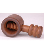 Vintage Hand Held Wooden Nutcracker Screw-In Style Wood Adjustable-Ribbe... - £14.02 GBP
