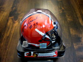 Larry Csonka #39 Syracuse Dolphins Giants Signed Auto Orange Schutt Mini Helmet - £197.83 GBP