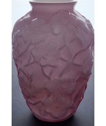 Fenton glass dogwood pink vase - $65.55