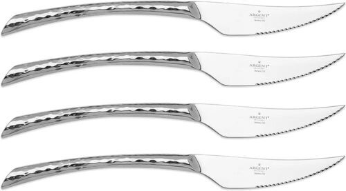 Hampton Forge Argent Orfèvres, Olivia Hammered 4 Piece Elegant Steak Knives Set - $28.05