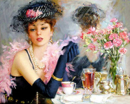 Temperament woman Oil Painting Giclee Art Printed on canvas - £8.81 GBP