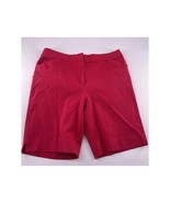 Chico&#39;s Womens Bermuda Shorts Hot Pink Magenta Cotton Stretch Pocket Zip... - $307.74 MXN