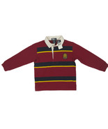 NEW! Polo Ralph Lauren Boys Striped Rugby Shirt! Large  (16-18)  Maroon ... - £25.04 GBP