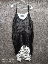The Pyramid Collection Dress Women Plus 2X Black On White Silk Sleevless... - £25.51 GBP